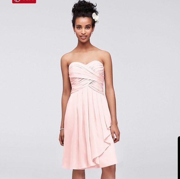 petal pink chiffon bridesmaid dresses